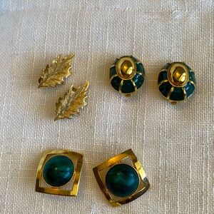 Vintage clip on earrings in